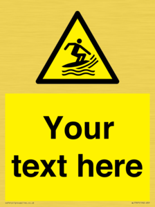 Custom Warning surf craft area